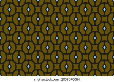 Abstract round shapes geometric motif basic pattern continuous spectacular background. Modern fabric design textile swatch all over print block.