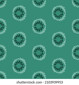 formas redondeadas abstractas patrón vectorial transparente, fondo verde