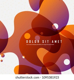 Abstract round shapes vector background.