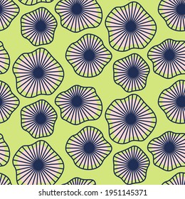 Abstract round shapes wavy stripes vector background