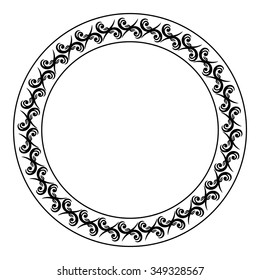 Abstract round silhouette frame