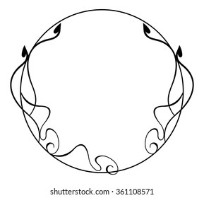 Abstract round silhouette frame