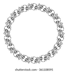 Abstract round silhouette frame