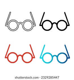 Abstract Round Spectacles Silhouette Illustration, can be used for business designs, presentation designs or any suitable designs.