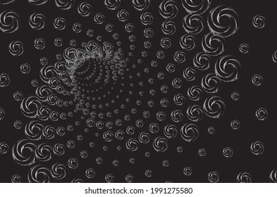 Abstract round spiral Striped design element. Vector illustration