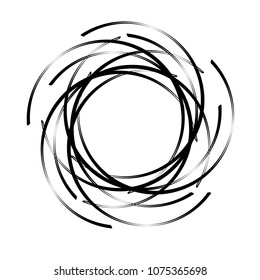 Abstract round spiral template for the logo. Abstract round template. Black blob to create banners. Vector illustration.