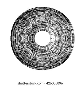 Abstract round stripped lines circle vector illustration.