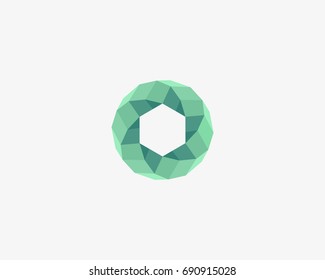 Abstract round swirl logo design. Universal geometric spiral vector logotype