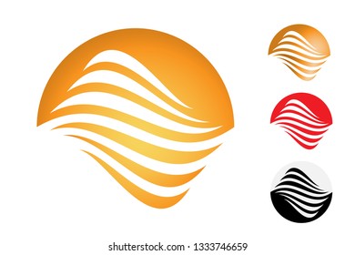 abstract round symbol isolated on white background