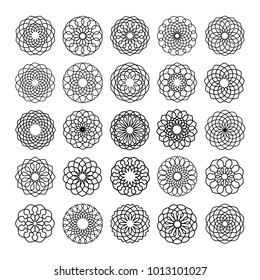 Abstract Round Symbols Vector Set