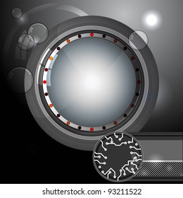 abstract round techno frame