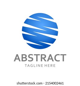 Abstract round technology logo template