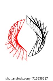 Abstract round template. Black blob to create banners
