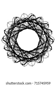 Abstract round template. Black blob to create banners
