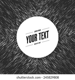Abstract round text box design with minimal black and white background Eps 10 stock vector illustration 