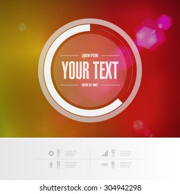 Abstract round text box design with beautiful lights background 
EPS 10 stock vector illustration 
