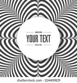 Abstract round text box design with minimal black and white background 
Eps 10 stock vector illustration 