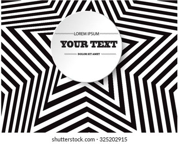 Abstract round text box design with minimal black and white background Eps 10 stock vector illustration