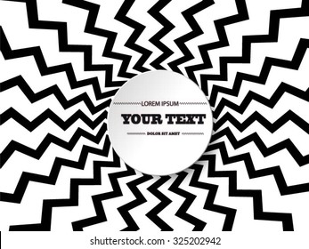 Abstract round text box design with minimal black and white background Eps 10 stock vector illustration 