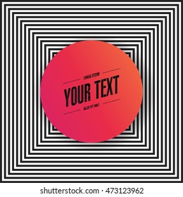 Abstract round text box design with minimal background 
Eps 10 stock vector illustration 