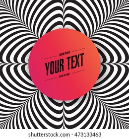 Abstract round text box design with minimal background 
Eps 10 stock vector illustration 