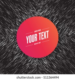 Abstract round text box design with minimal black and white background 
Eps 10 stock vector illustration 
