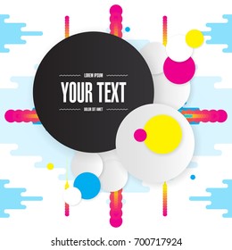 Abstract round text box design Eps 10 stock vector illustration 