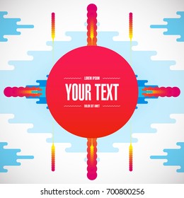 Abstract round text box design with beautiful colorful background 
Eps 10 stock vector illustration 