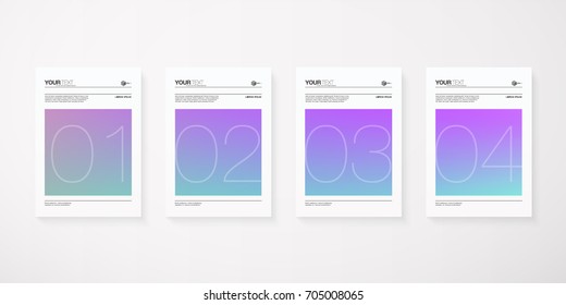 Abstract round text box design with CMYK circles and beautiful colorful gradient background Eps 10 stock vector illustration 