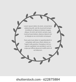 Abstract Round Text Placement Vector Decoration Frame