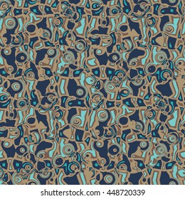 Abstract round tiles - vector seamless pattern