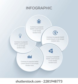 Abstract round timeline infographic design