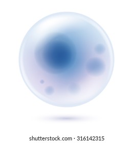 Abstract round transparent cell health science vector illustration.