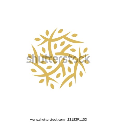 Abstract round tree ecology logo vector image
