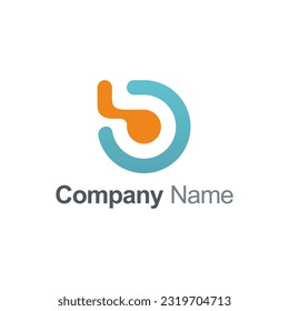 Resumen de la imagen vectorial de logotipo inusual redondeado