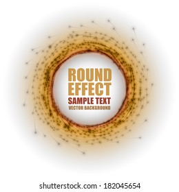 Abstract round - vector symbol background. Version with sample text.