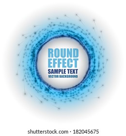 Abstract round - vector symbol background. Version with sample text.