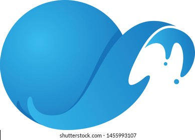 Abstract round water splash on the white background. Water splash for element design. Vector illustration EPS.8 EPS.10
