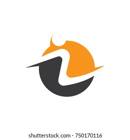 abstract round wave logo