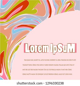 Abstract rounded background of multicolored stains. Excellent as a background for the production of any printed product, advertising, or other design.