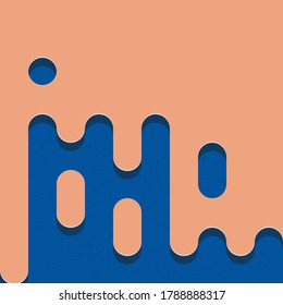 Abstract Rounded Color Lines halftone transition background illustration