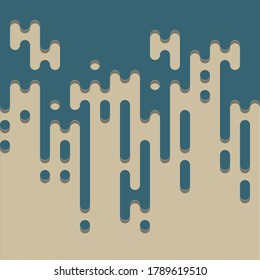 Abstract Rounded Color Lines halftone transition background illustration