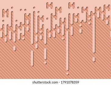 Abstract Rounded Color Lines halftone transition background illustration