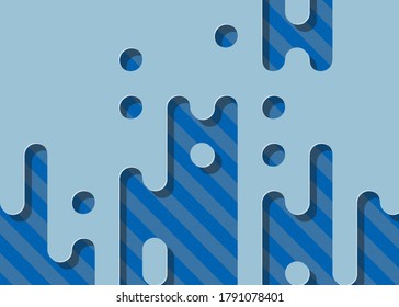 Abstract Rounded Color Lines halftone transition background illustration