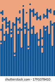 Abstract Rounded Color Lines halftone transition background illustration