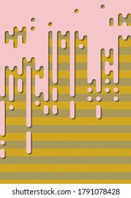Abstract Rounded Color Lines halftone transition background illustration
