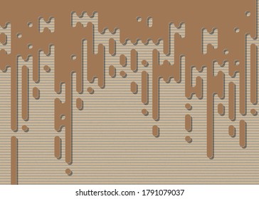 Abstract Rounded Color Lines halftone transition background illustration