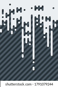 Abstract Rounded Color Lines halftone transition background illustration