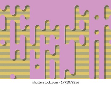 Abstract Rounded Color Lines halftone transition background illustration