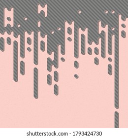 Abstract Rounded Color Lines halftone transition background illustration